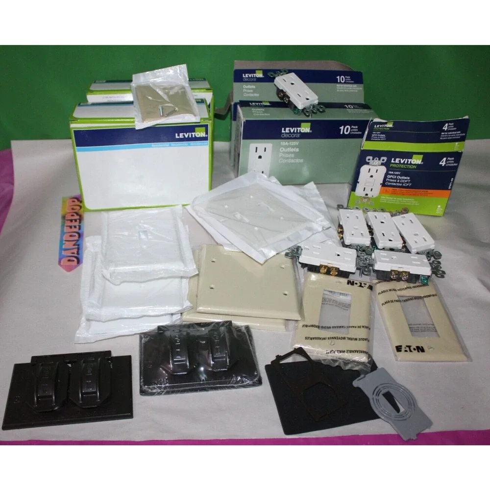 82 Piece Leviton Outlets Light Switch Covers And More